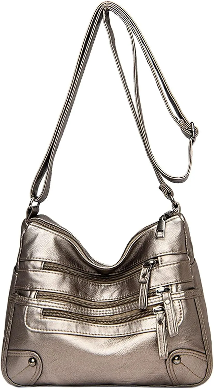 Puffer Tote Bag Outdoor Sling Bag Body Bag Zipper Trendy Crossbody Purse Chest Bag With Adjustable Guitar Strap