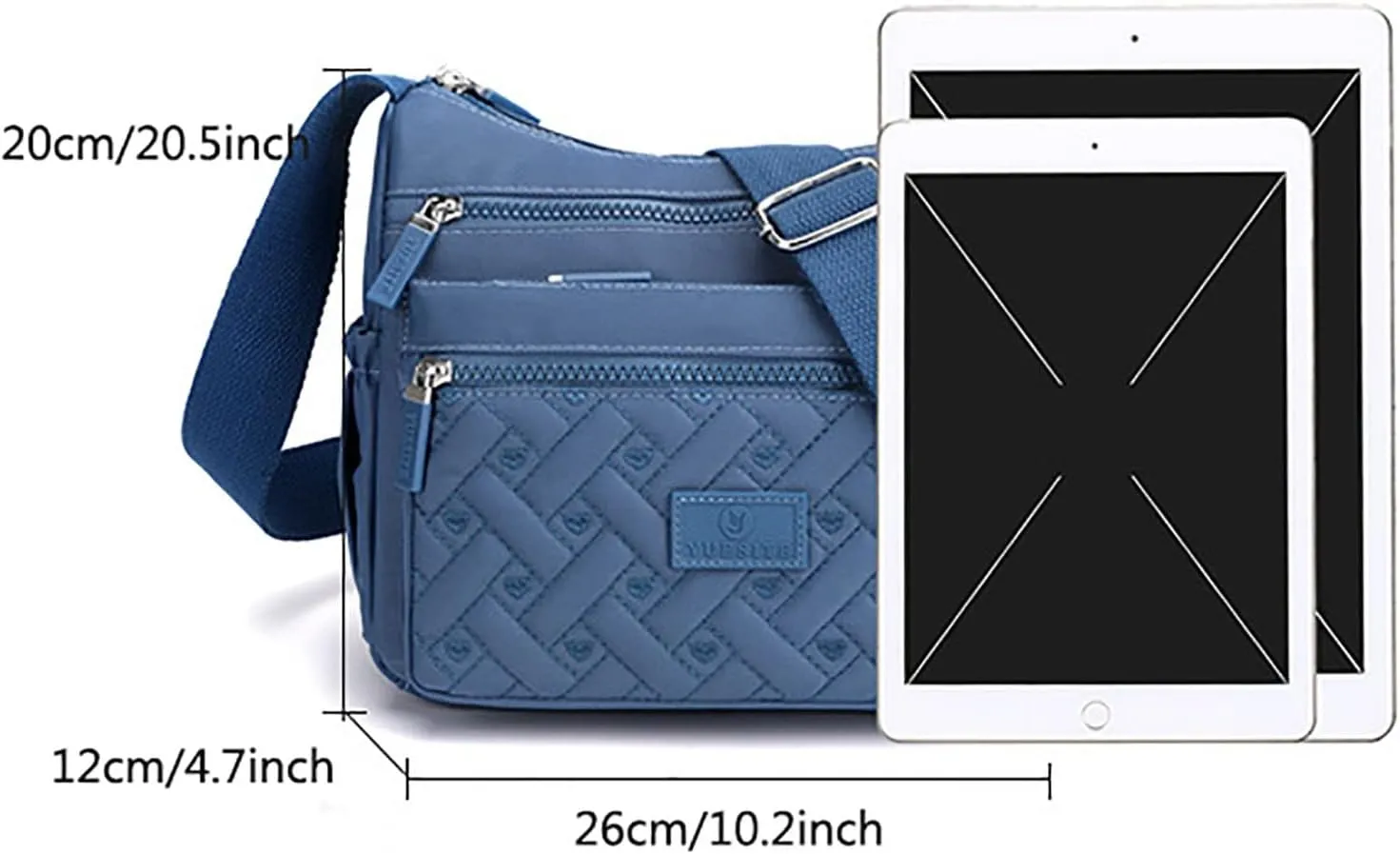 Puffy Crossbody Bags for Women Stadium Crossbody Messenger Bags for Concerts Sporting Events Small Makeup Bag(Black)
