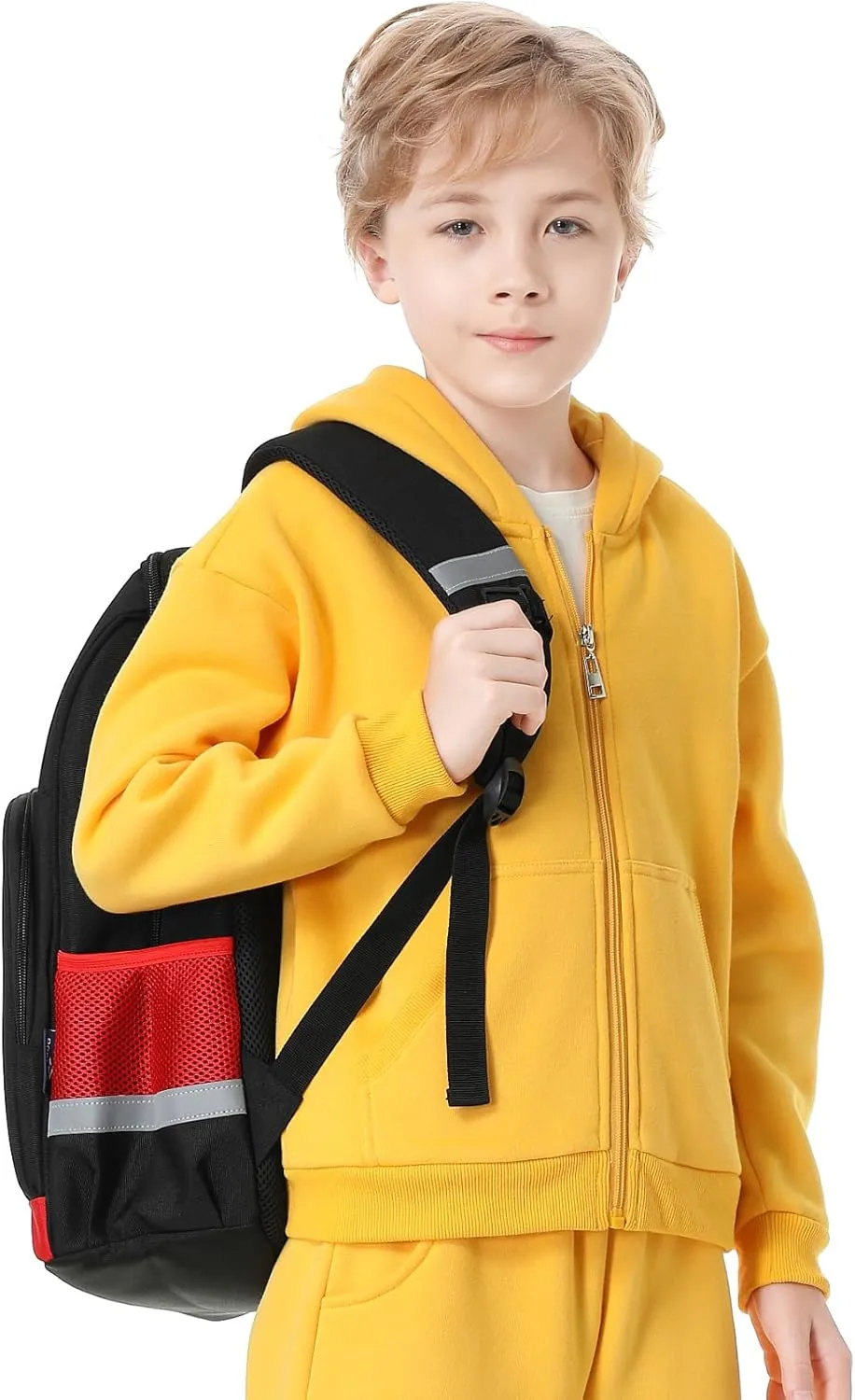 QBK Kids Brushed Fleece Zip-Up Hooded Sweatshirt Hoodie for Boys or Girls 3-14 Years