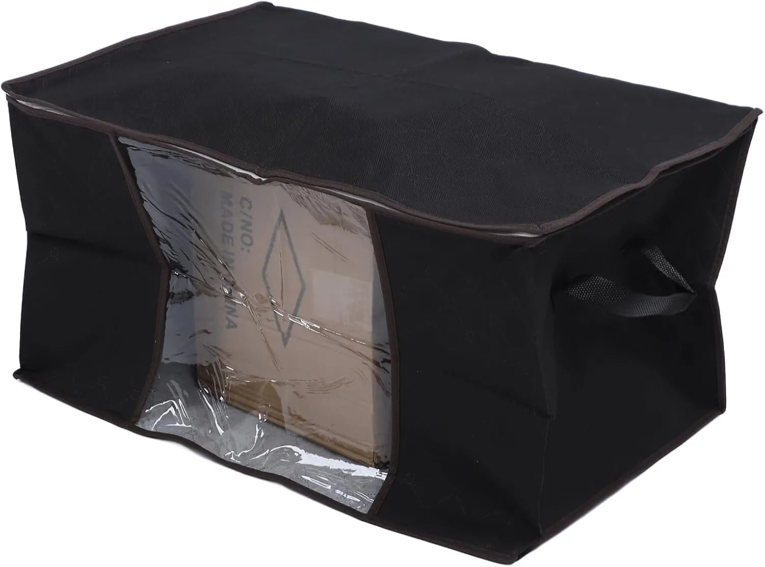 Quilt Storage Bag, Closet Storage Bag 4Pcs Heavy Duty Handle 90L Extra Large Capacity NonWoven Fabric Closure Protector for Clothes (Grey)