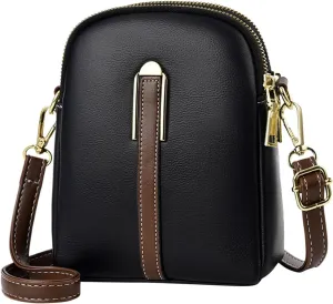 Quilted Crossbody Bags for Women Small Designer Crossbody Bags Women's Carry Options for Work and Daily Use(Black)
