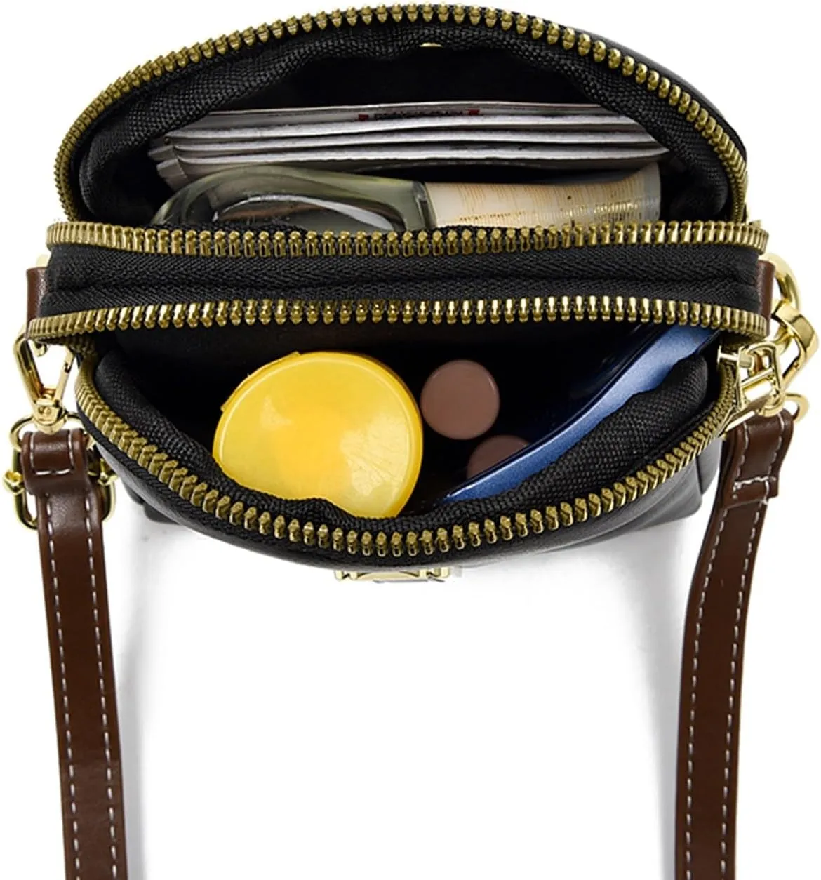 Quilted Crossbody Bags for Women Small Designer Crossbody Bags Women's Carry Options for Work and Daily Use(Black)