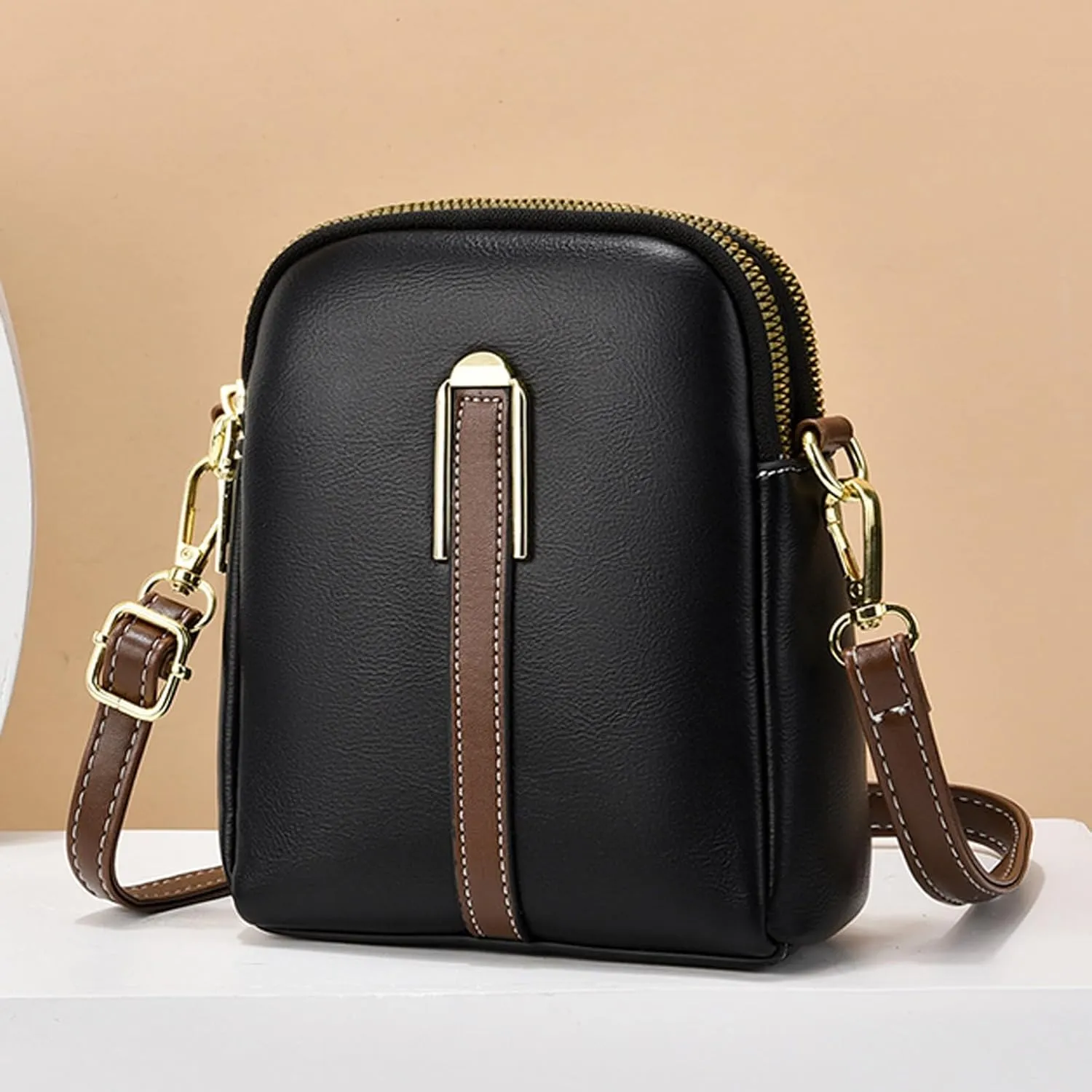 Quilted Crossbody Bags for Women Small Designer Crossbody Bags Women's Carry Options for Work and Daily Use(Black)