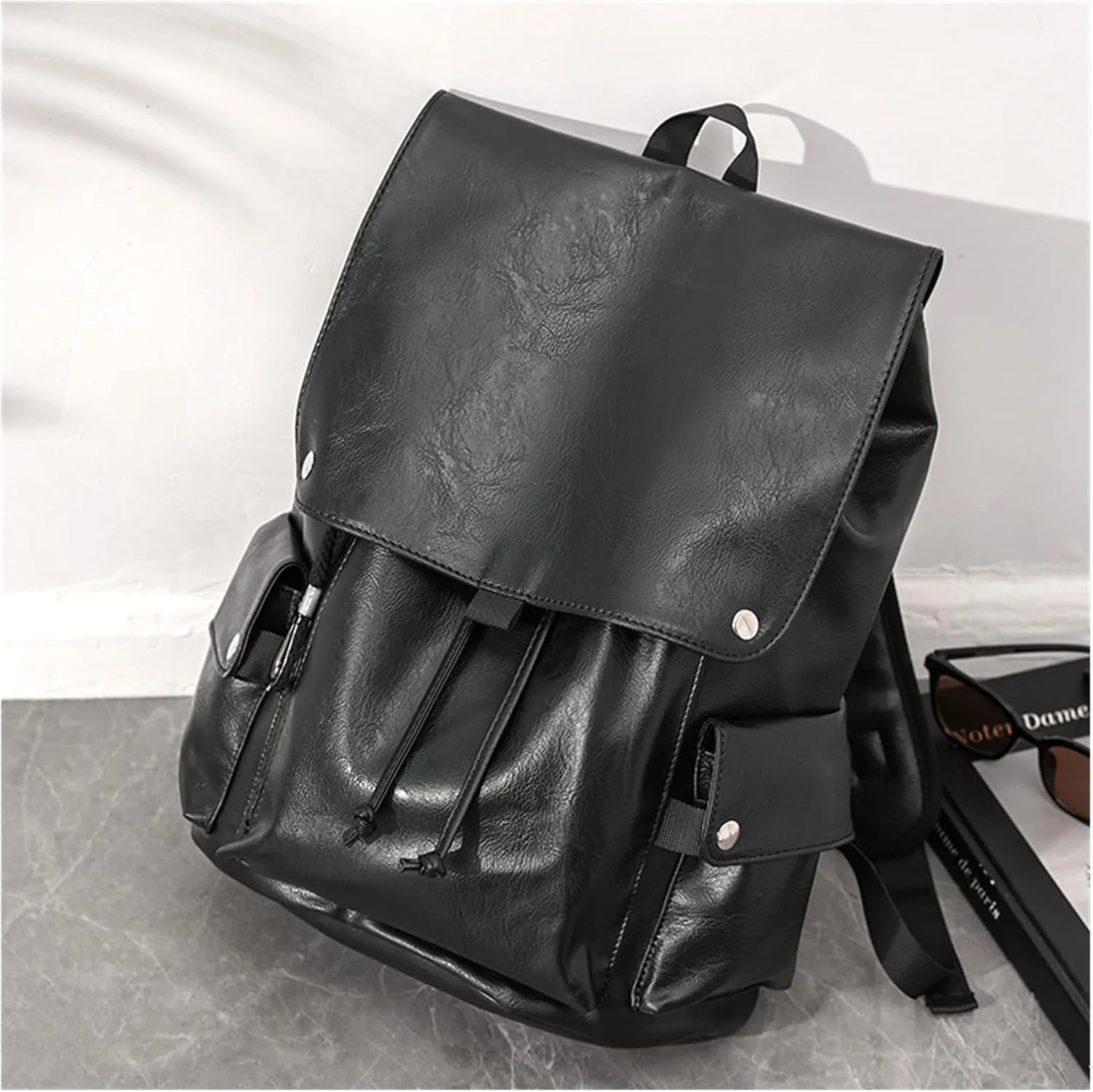 Retro Fashion Mens Backpack Travel Backpack for Men Large Capacity 16 Inch Laptop Backpack for Men(Black)