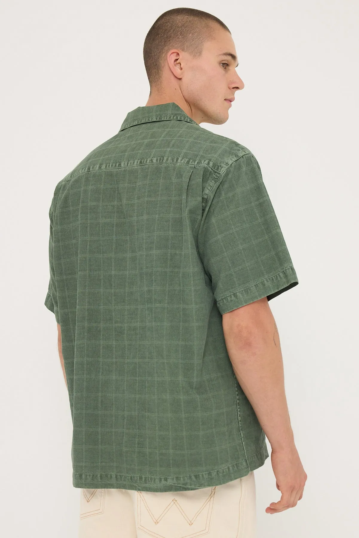Rolla's Tile Cord Bowler Shirt Thyme