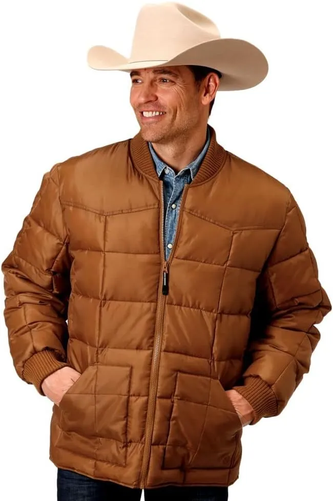 ROPER Western Jacket Mens Rust Quilts Down Brown 03-097-0761-0530 BR