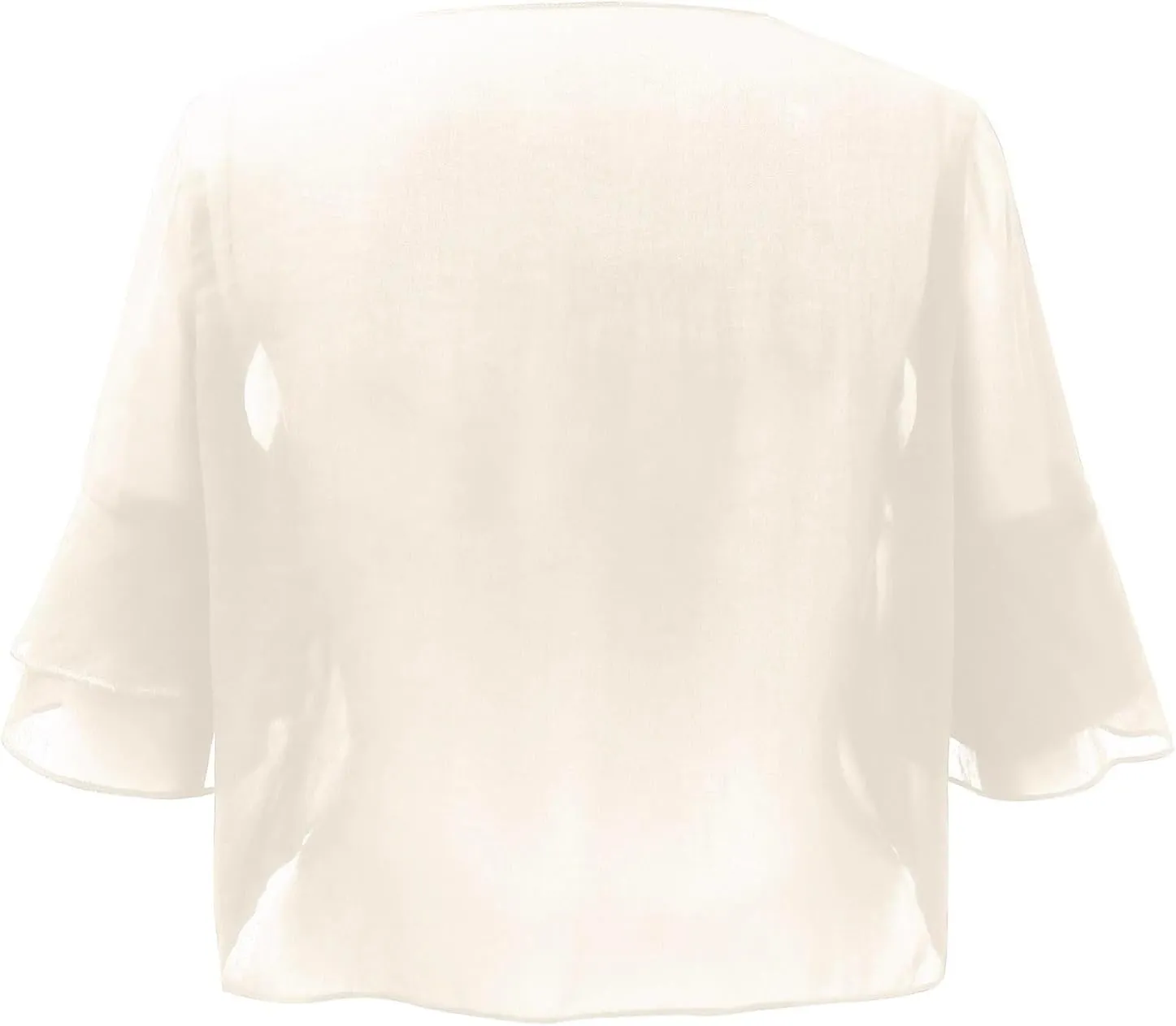 Ruffle Shrugs for Women Cropped Short Sleeve Open Front Cardigans Sheer Summer Casual Chiffon Bolero Tops Evening Dress