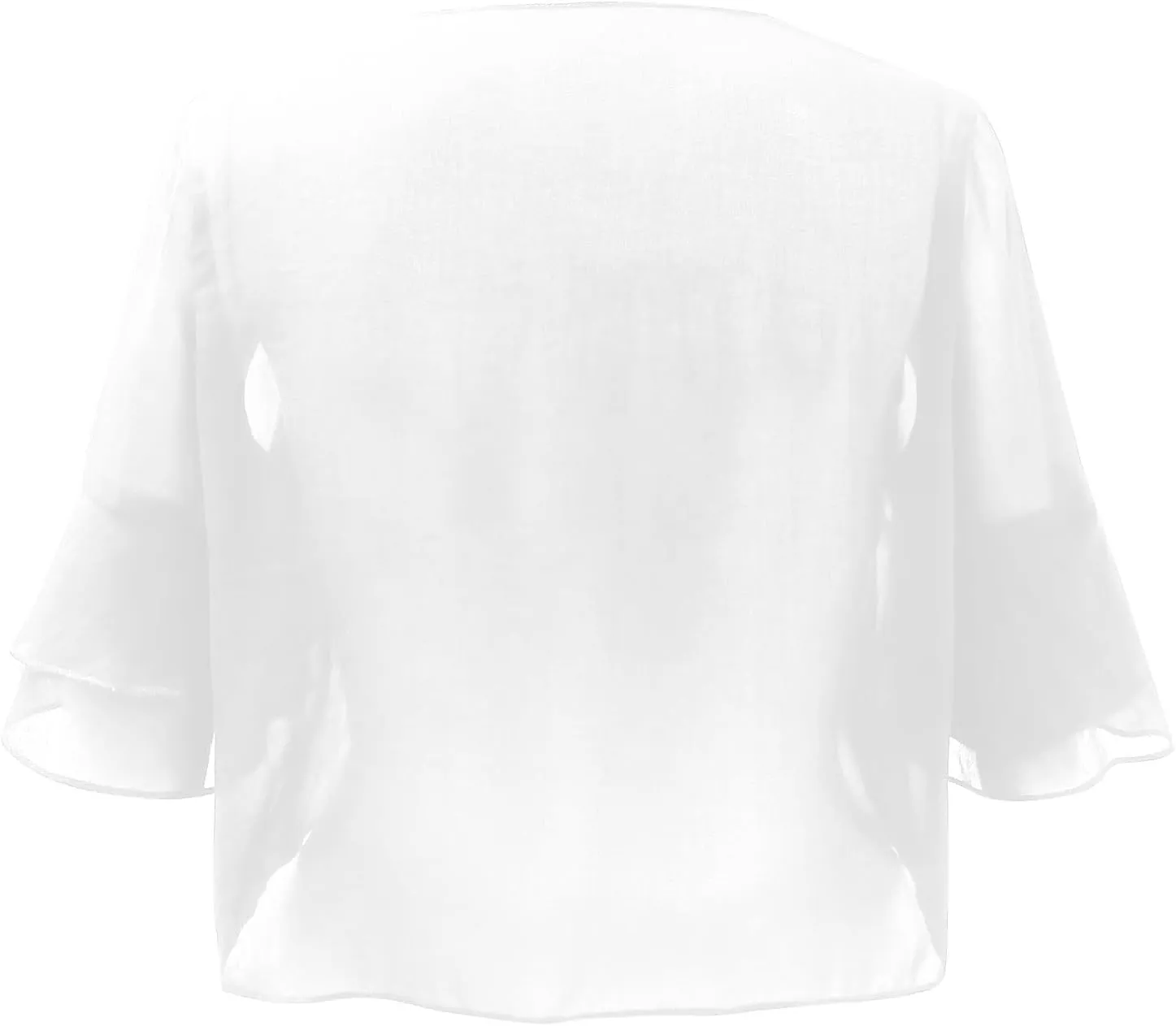 Ruffle Shrugs for Women Cropped Short Sleeve Open Front Cardigans Sheer Summer Casual Chiffon Bolero Tops Evening Dress