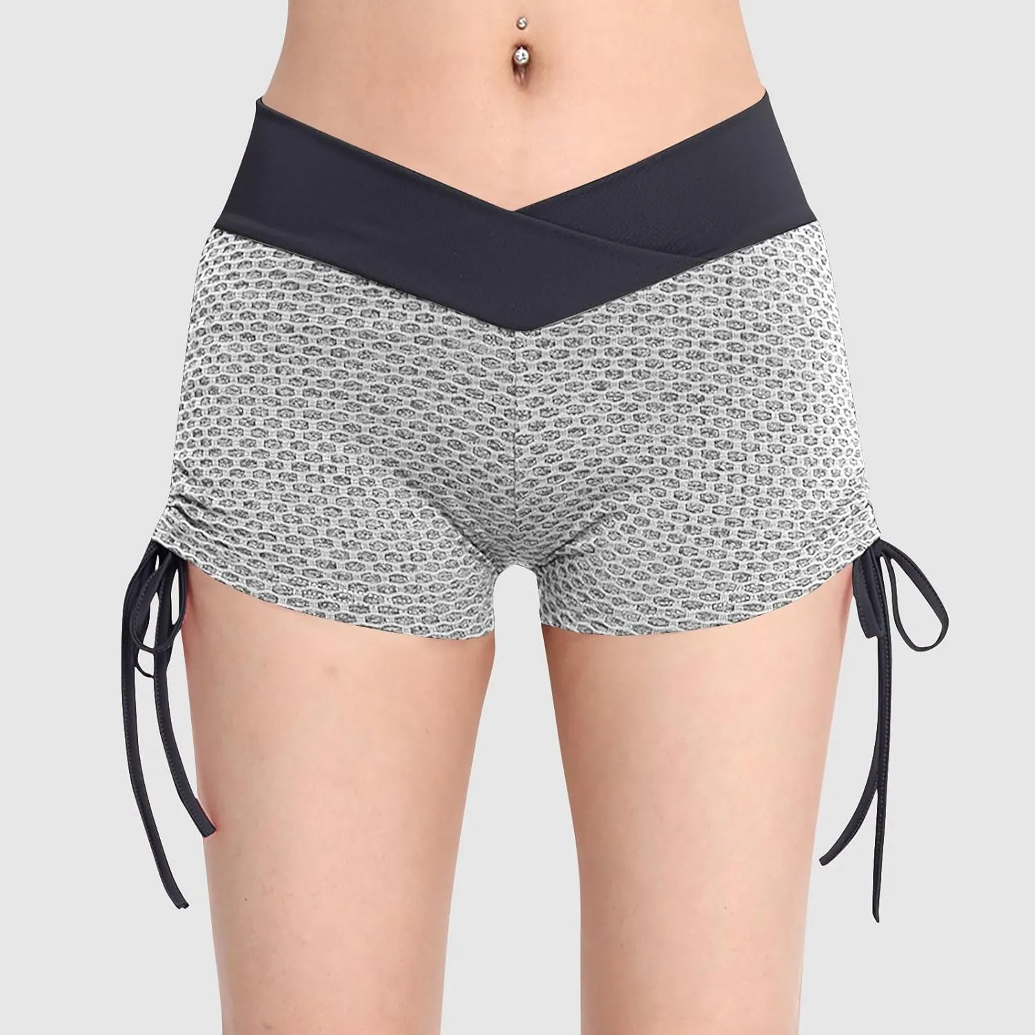 Shorts for Women Summer Fall Sport Gym Yoga Wrap Ruched Butt Scrunch Booty Shorts Women 2025 Trendy