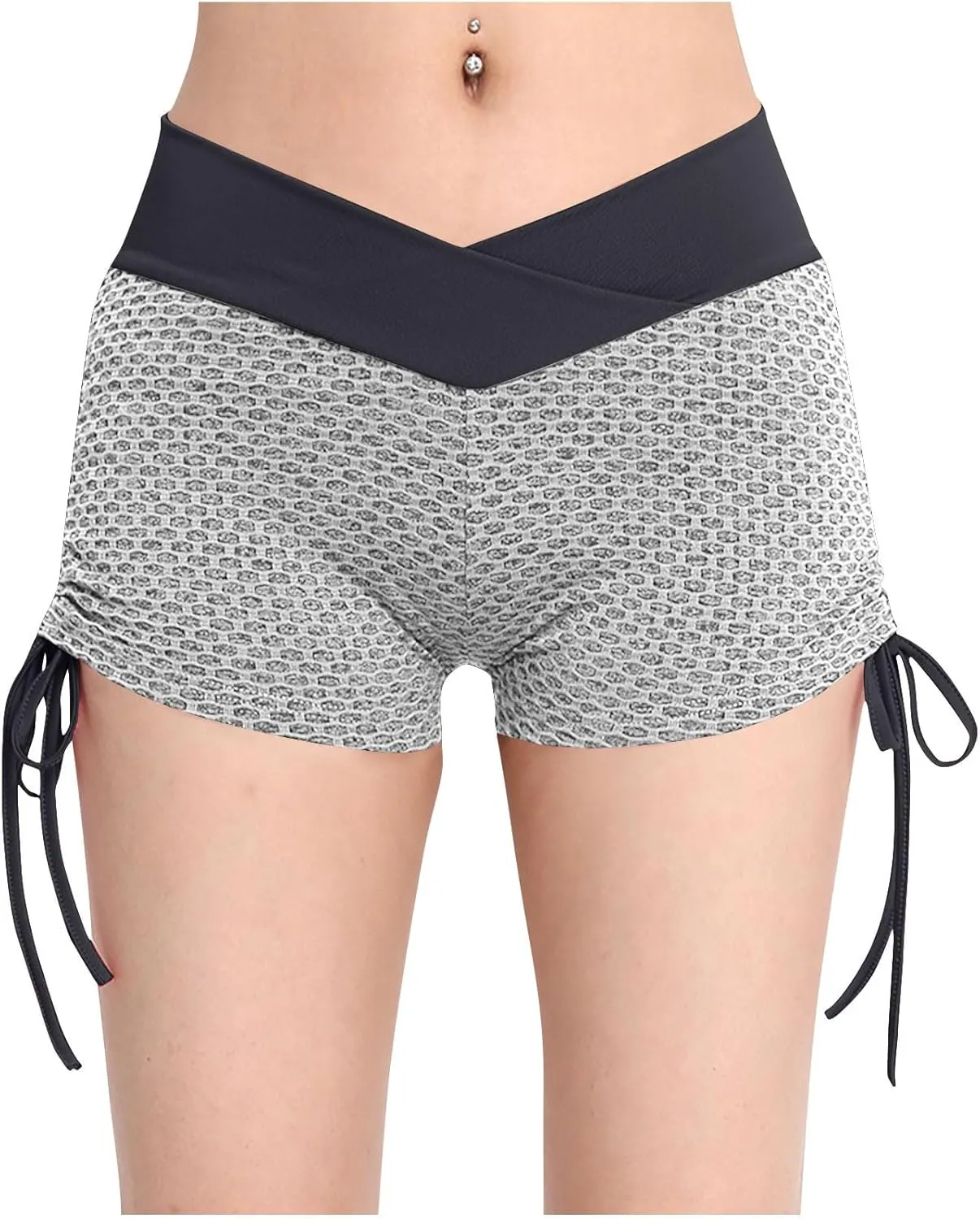 Shorts for Women Summer Fall Sport Gym Yoga Wrap Ruched Butt Scrunch Booty Shorts Women 2025 Trendy