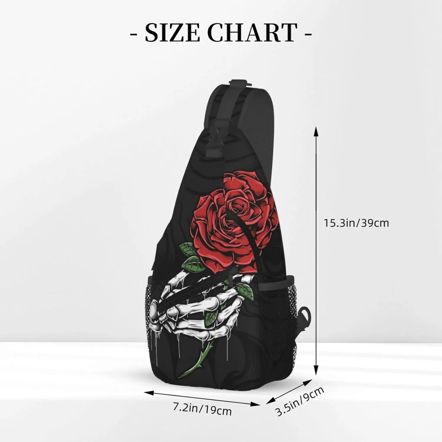 Skull Sling Backpack Chest Bag Crossbody Shoulder Bag Gym Cycling Travel Hiking Daypack For Men Women