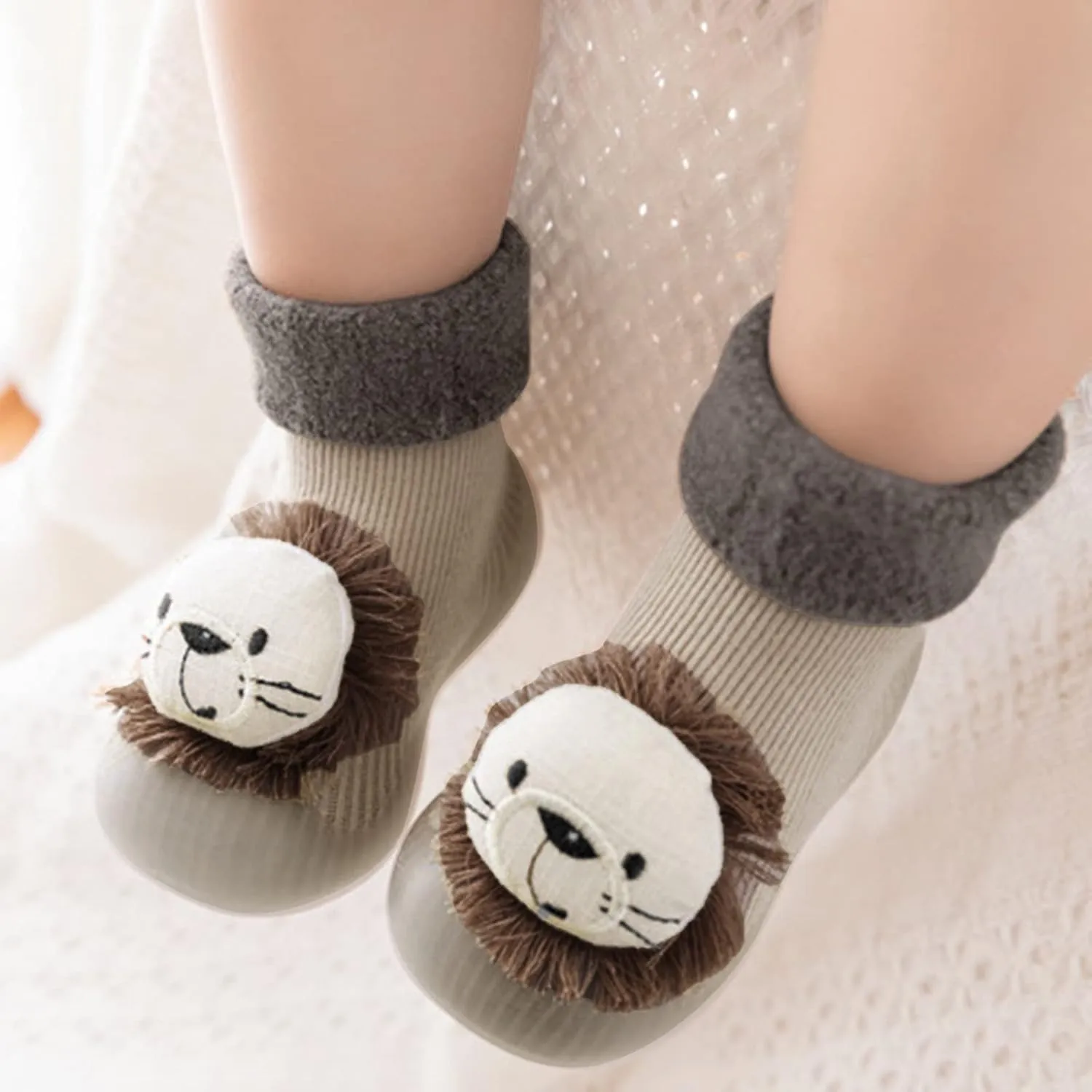 Sneakers for Boys Size 12 Toddler Solid Knit Rubber Kids Warm Stocking Sole Boys Socks High Top Sneakers Boys