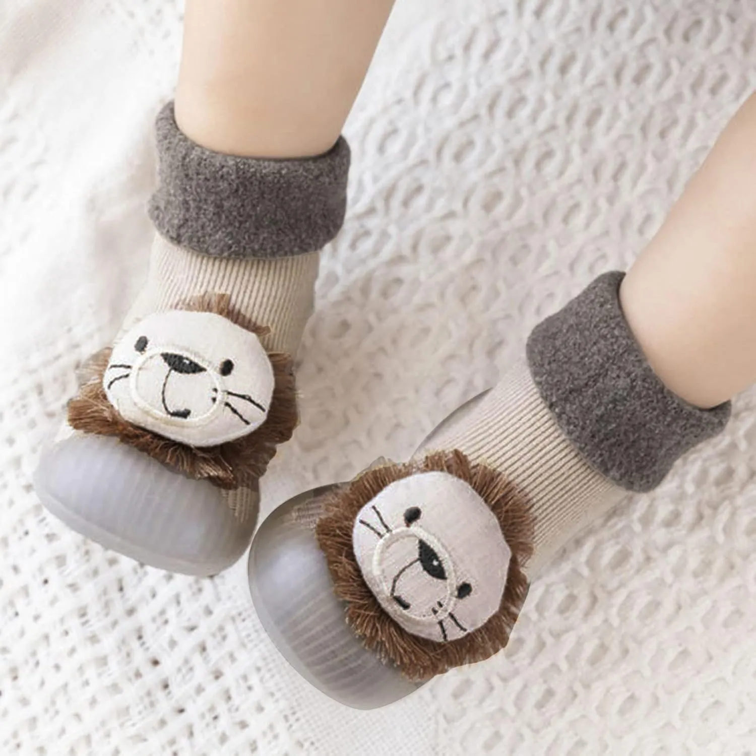 Sneakers for Boys Size 12 Toddler Solid Knit Rubber Kids Warm Stocking Sole Boys Socks High Top Sneakers Boys