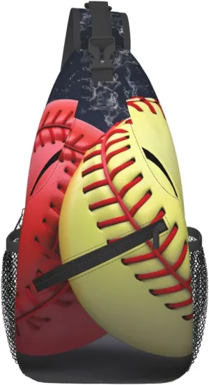 Softball Sling Backpack Cross Chest Bag Travel Crossbody Bags for Men Women Fashion Daypack