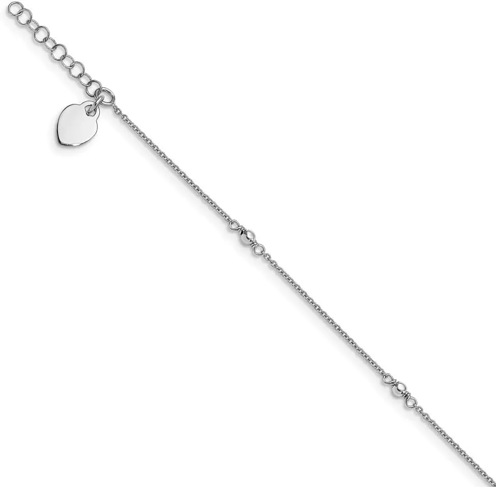 Sonia Jewels Real 925 Sterling Silver Adjustable 1in Extension Anklet - with Secure Lobster Lock Clasp 9" (Width = 1mm)