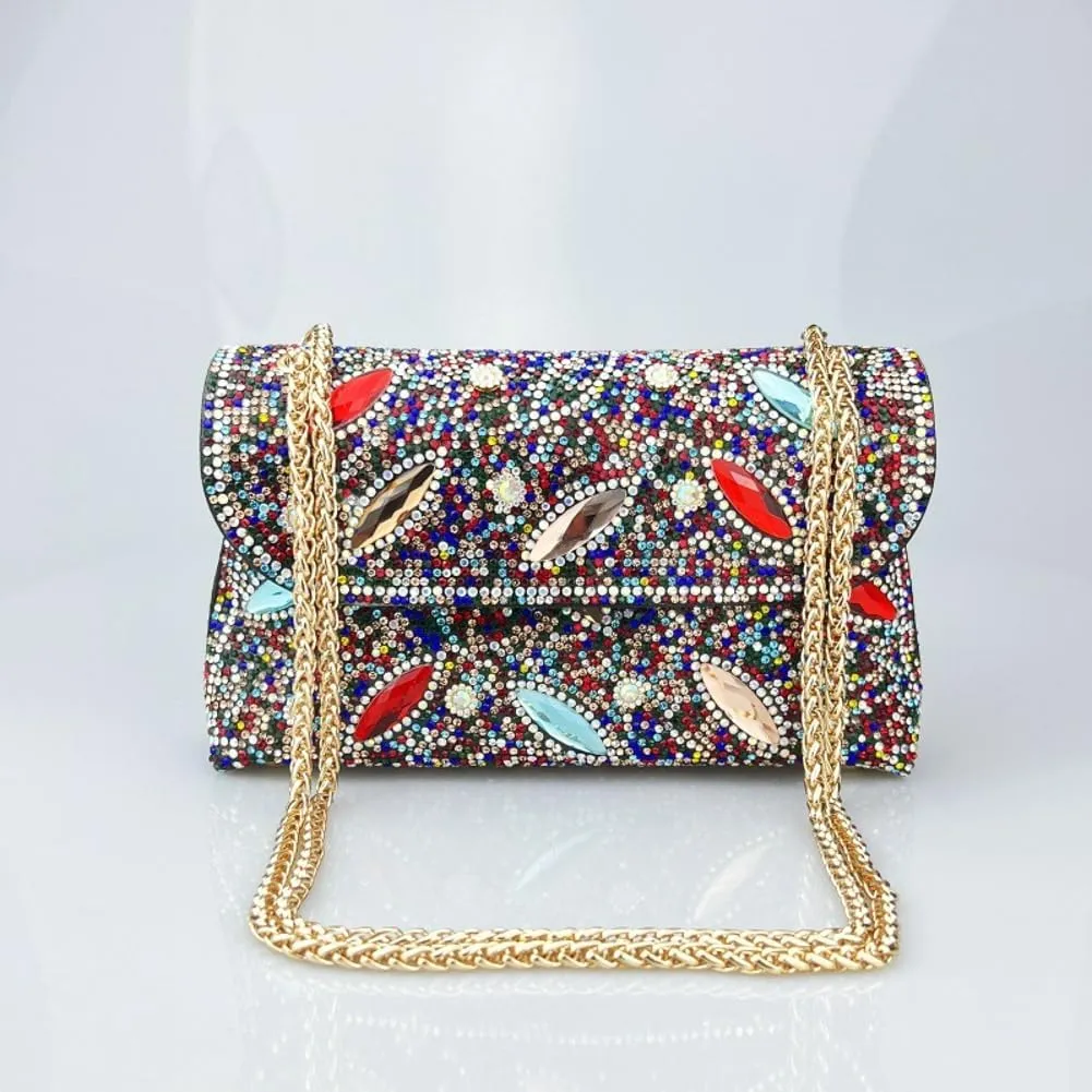 Sparkly Rhinestones Clutch Purses Women 2025 Chain Handbags Bling Bling Evening Bags for Cocktail Prom Party Wedding