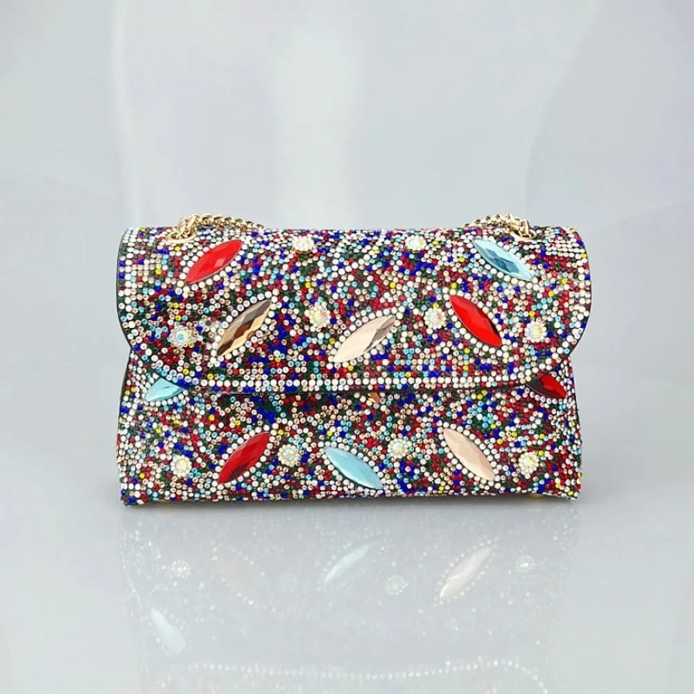 Sparkly Rhinestones Clutch Purses Women 2025 Chain Handbags Bling Bling Evening Bags for Cocktail Prom Party Wedding