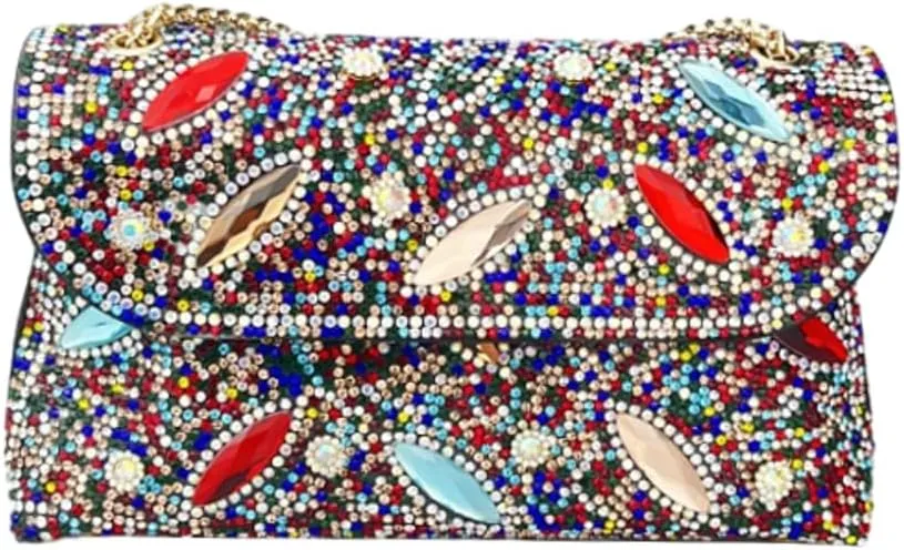 Sparkly Rhinestones Clutch Purses Women 2025 Chain Handbags Bling Bling Evening Bags for Cocktail Prom Party Wedding