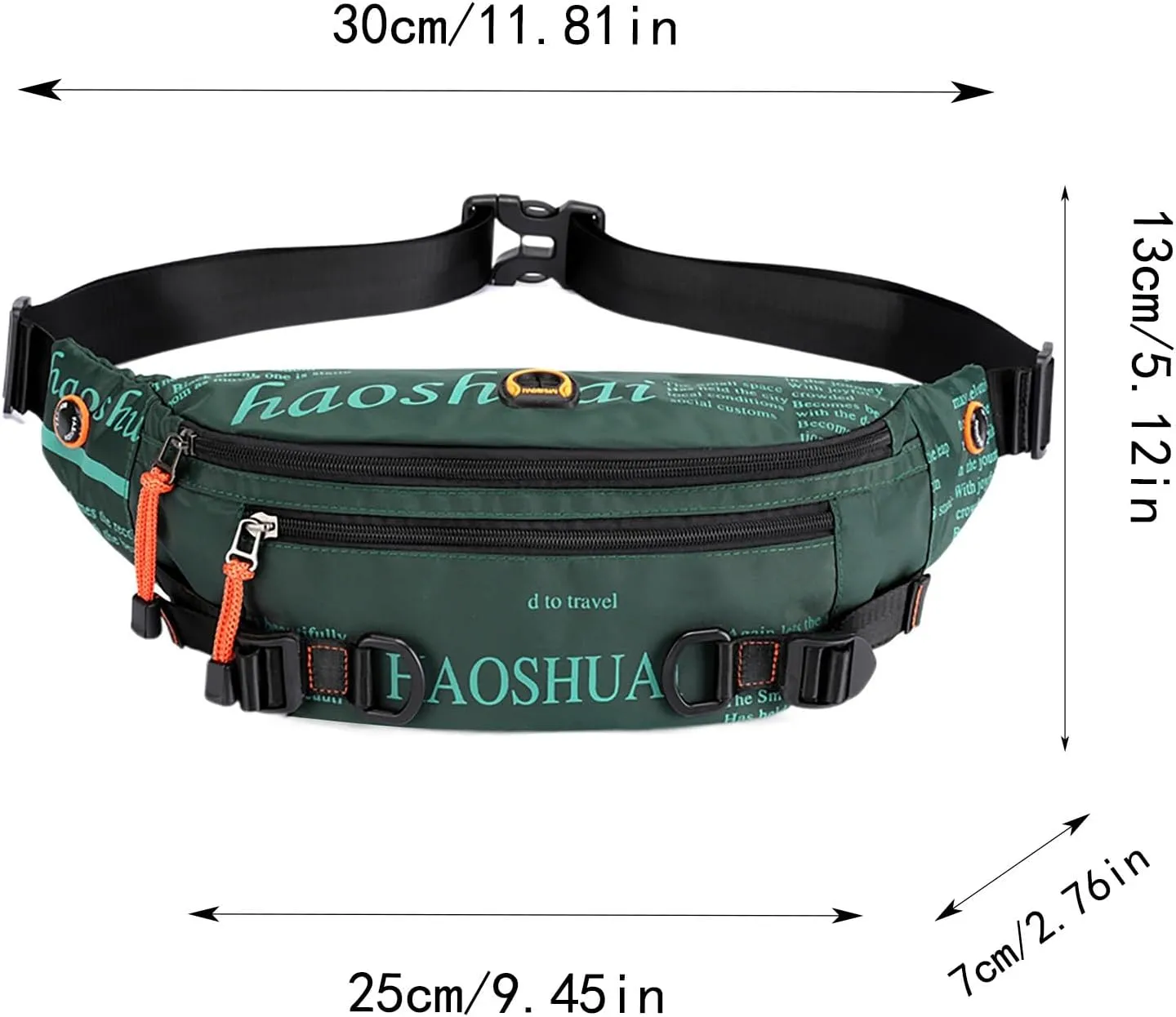 Sports Fanny Pack for Women Men,Casual Large Capacity Waist Wallet Bag, Adjustable & Waterproof Bum Belt Pouch for Travel,Running,Shopping,Hiking,Dog Walking,Cycling,Climbing