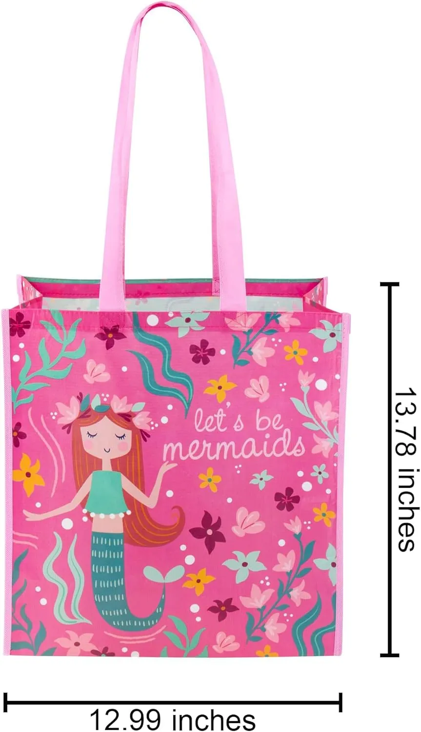 Stephen Joseph, Large Recycled Gift Bag with Handles, Kids Reusable Birthday Party Gift Bag, Shopping Bag