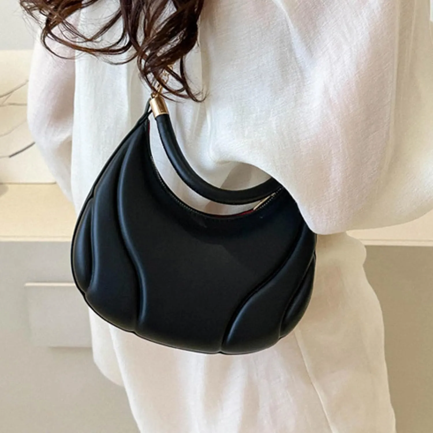 Summer Purses for Women 2025 Crossbody Fabric Nylon Multi Pocket Crossbody Bags Carry on Bag for Airplanes Women(Black)