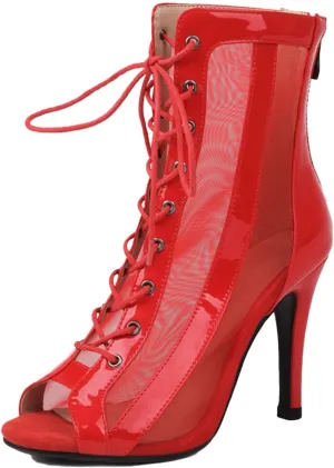 SWDZM Women Ballroom Dance Boots Latin Salsa Dress Practice Performance Dance Shoes,Model DS118