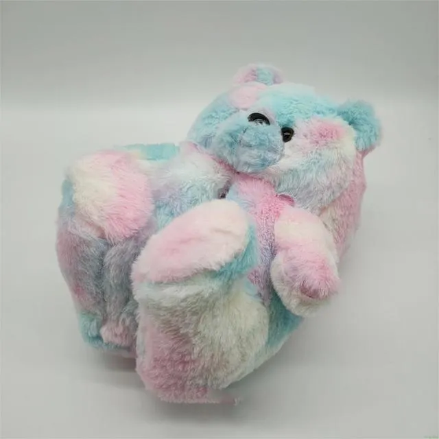 Teddy Bear Plush Slippers Cartoon Cute Bear House Slipper