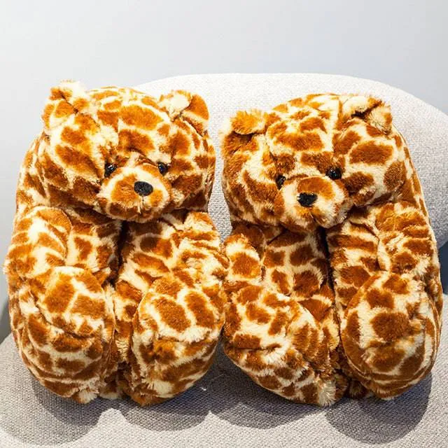 Teddy Bear Plush Slippers Cartoon Cute Bear House Slipper