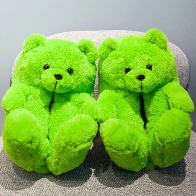 Teddy Bear Plush Slippers Cartoon Cute Bear House Slipper