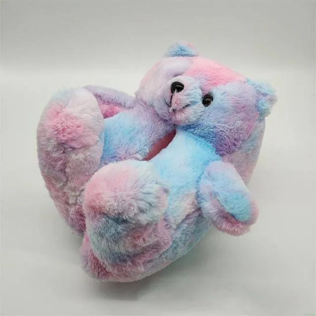 Teddy Bear Plush Slippers Cartoon Cute Bear House Slipper