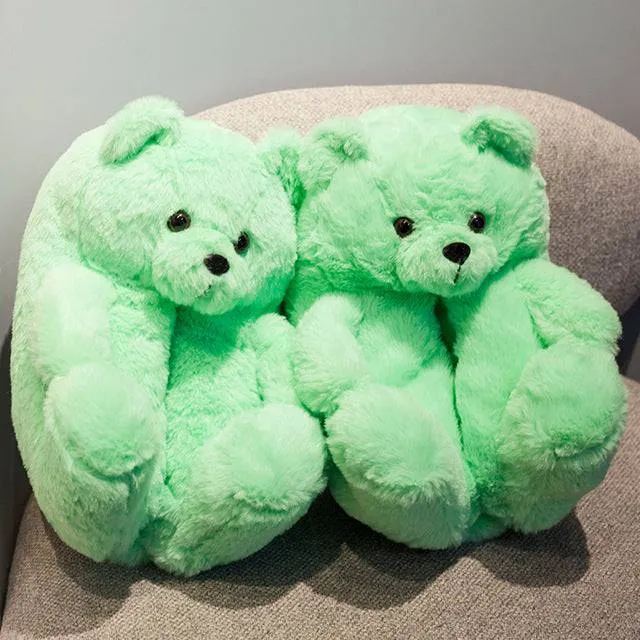 Teddy Bear Plush Slippers Cartoon Cute Bear House Slipper