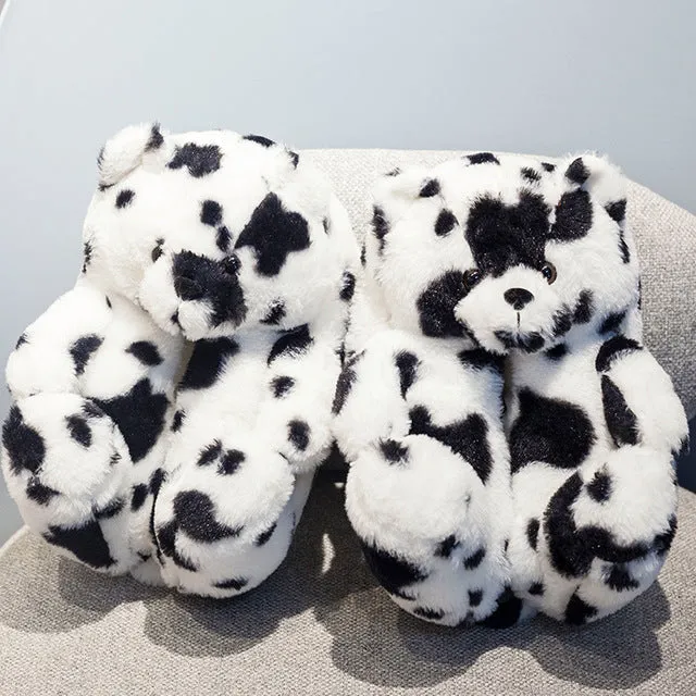 Teddy Bear Plush Slippers Cartoon Cute Bear House Slipper