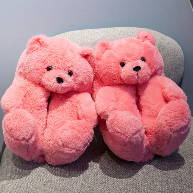 Teddy Bear Plush Slippers Cartoon Cute Bear House Slipper
