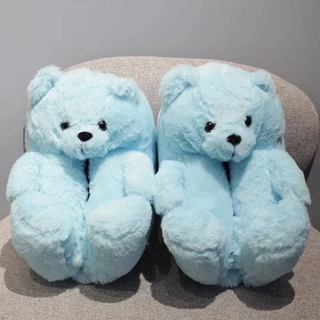 Teddy Bear Plush Slippers Cartoon Cute Bear House Slipper
