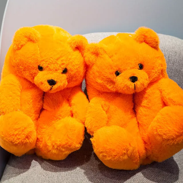 Teddy Bear Plush Slippers Cartoon Cute Bear House Slipper