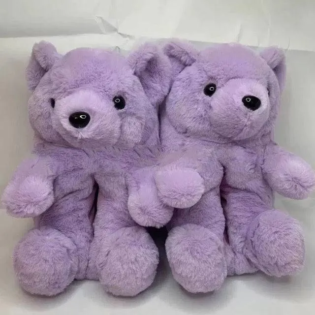Teddy Bear Plush Slippers Cartoon Cute Bear House Slipper
