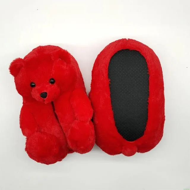 Teddy Bear Plush Slippers Cartoon Cute Bear House Slipper