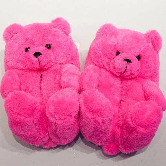 Teddy Bear Plush Slippers Cartoon Cute Bear House Slipper