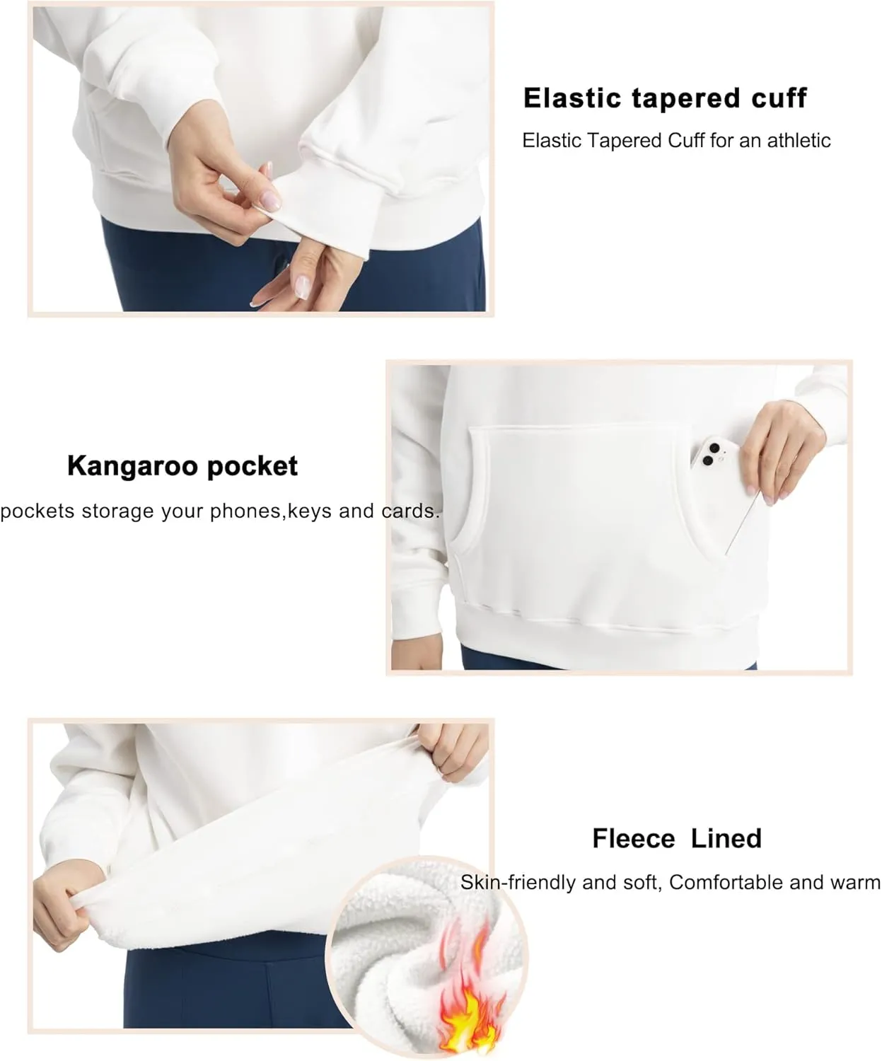 THE GYM PEOPLE Women's Oversized Hoodie Loose fit Soft Fleece Pullover Hooded Sweatshirt With Pockets