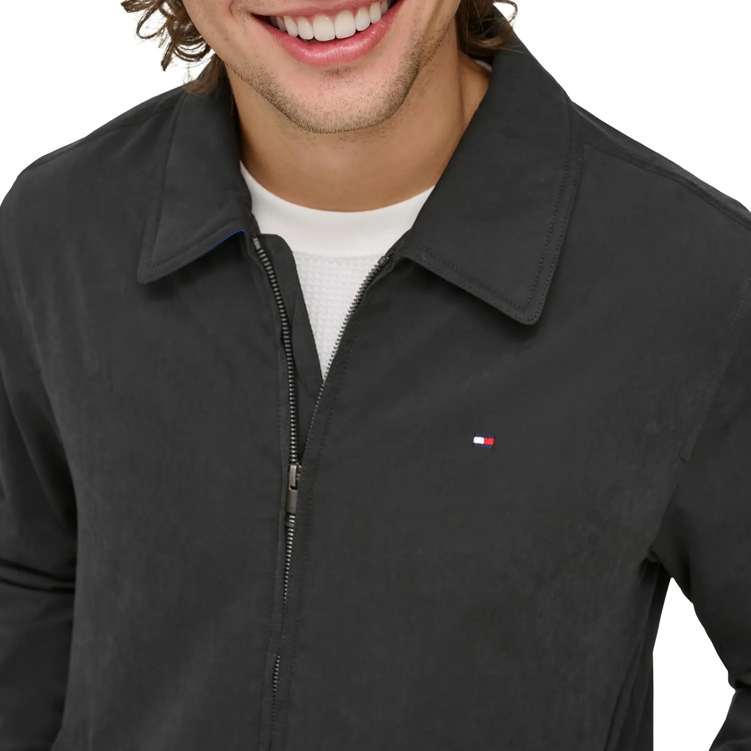 Tommy Hilfiger Men's Lightweight Microtwill Golf Jacket (Standard and Big & Tall)