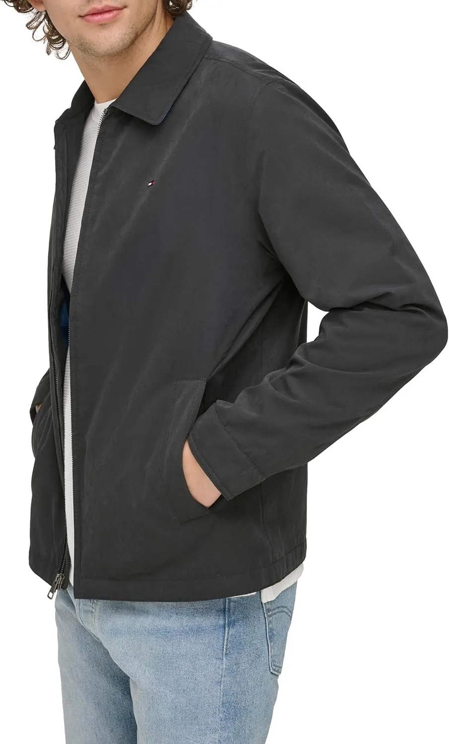 Tommy Hilfiger Men's Lightweight Microtwill Golf Jacket (Standard and Big & Tall)