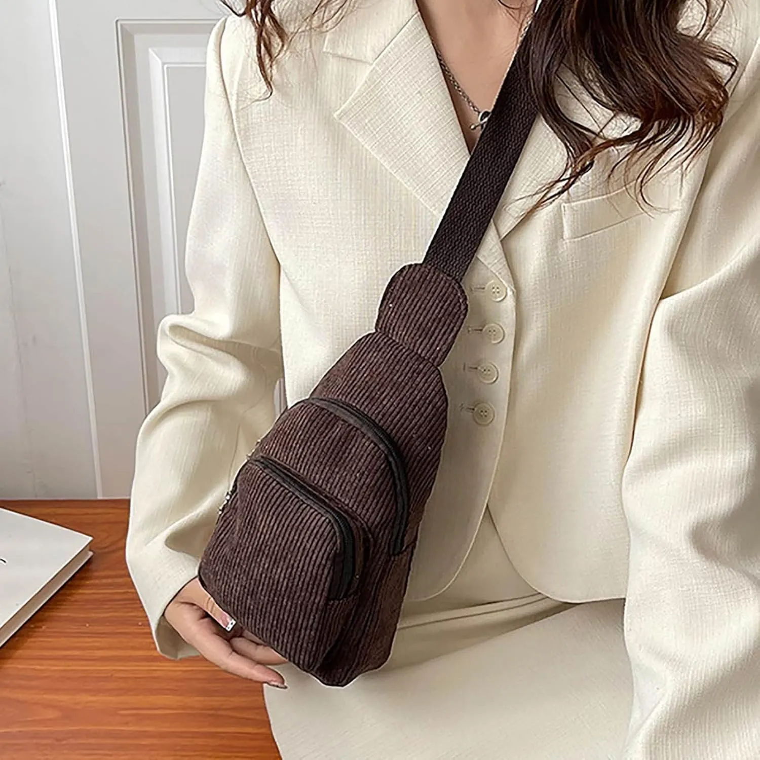 Tote Bag For Women And Men Chest Bag Sling Bag Small Crossbody Pu Leather Satchel Daypack Fashion Shoulder Strap Bags