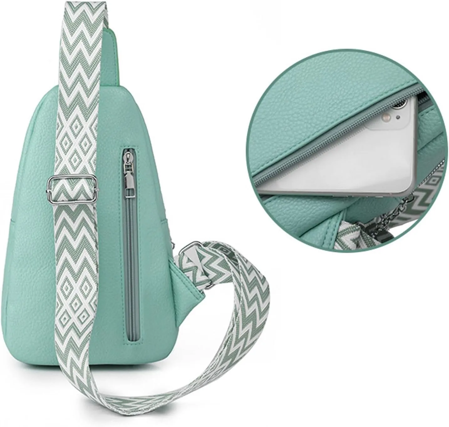 Tote Bag For Women Men Chest Bag Sling Bag Small Crossbody Pu Leather Satchel Day pack Fashion Shoulder Strap Bags U