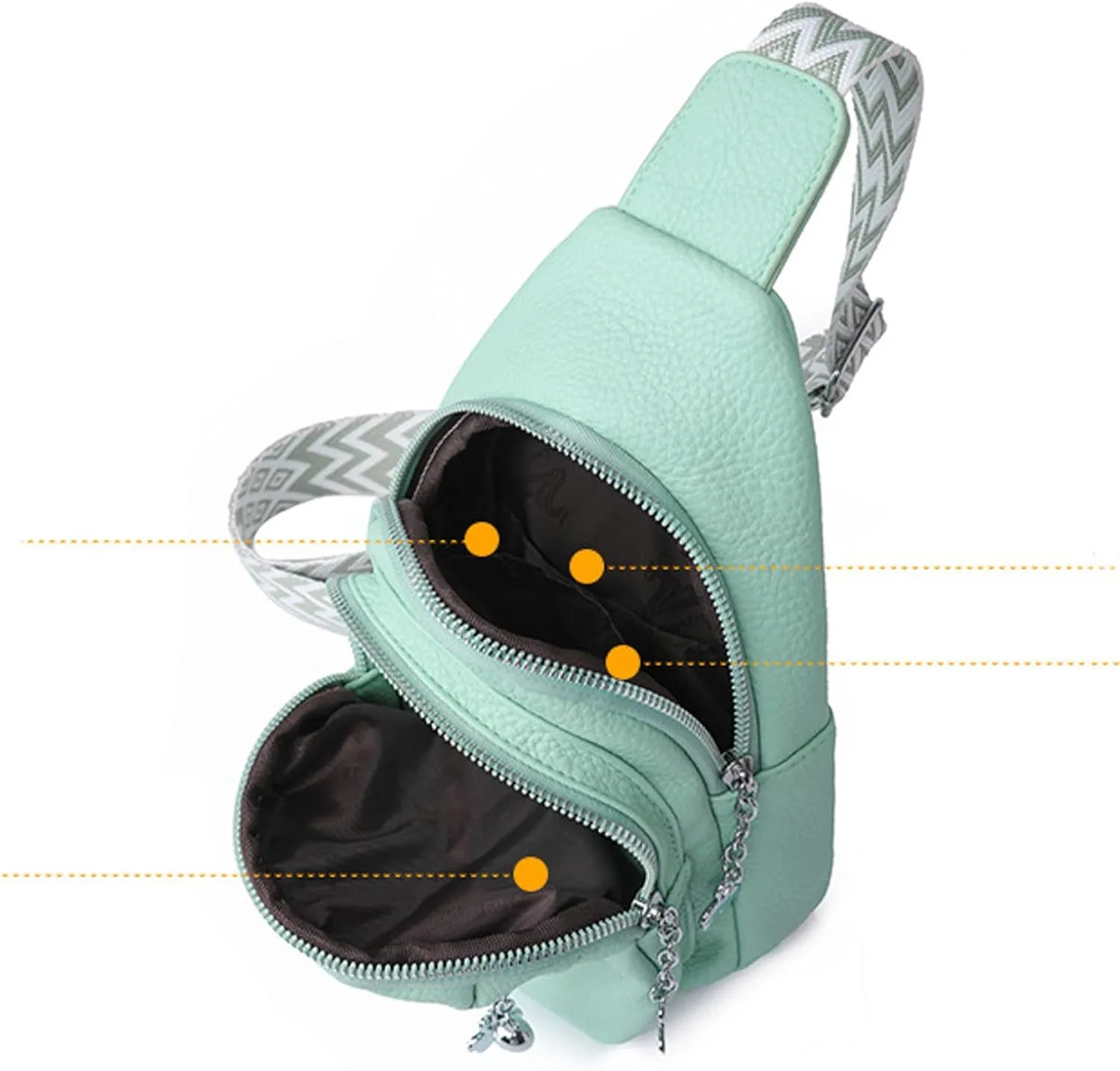 Tote Bag For Women Men Chest Bag Sling Bag Small Crossbody Pu Leather Satchel Day pack Fashion Shoulder Strap Bags U