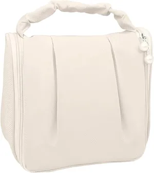 Travel Toiletry Bag with Hanging Hook, Lightweight and Portable Cosmetic Bag for Women, Small Makeup Bag for travelling Beige