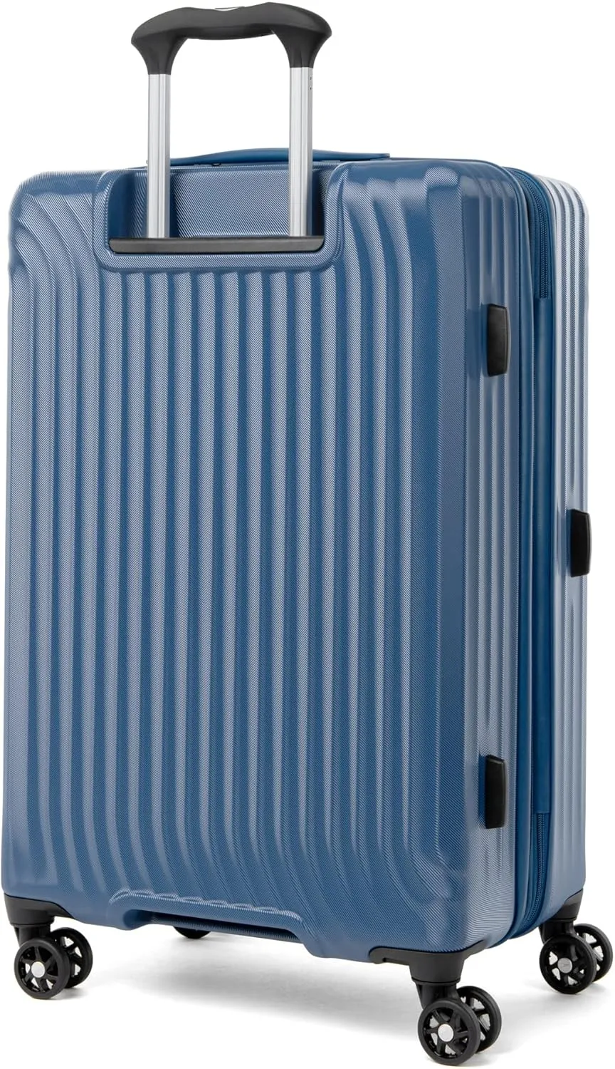Travelpro Maxlite Air Hardside Expandable Checked Luggage, 8 Spinner Wheels, Lightweight Hard Shell Polycarbonate Suitcase, Ensign Blue, Checked Medium 25-Inch