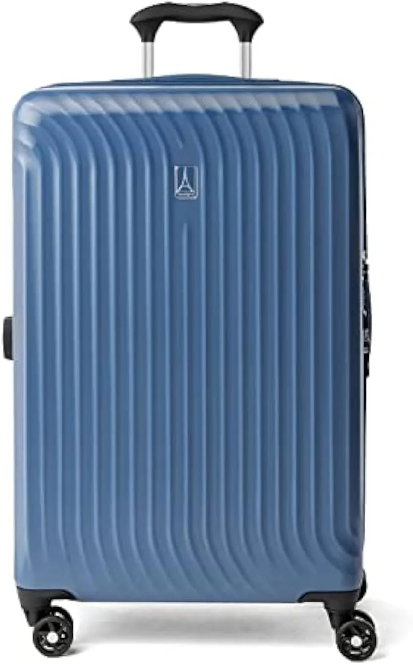 Travelpro Maxlite Air Hardside Expandable Checked Luggage, 8 Spinner Wheels, Lightweight Hard Shell Polycarbonate Suitcase, Ensign Blue, Checked Medium 25-Inch