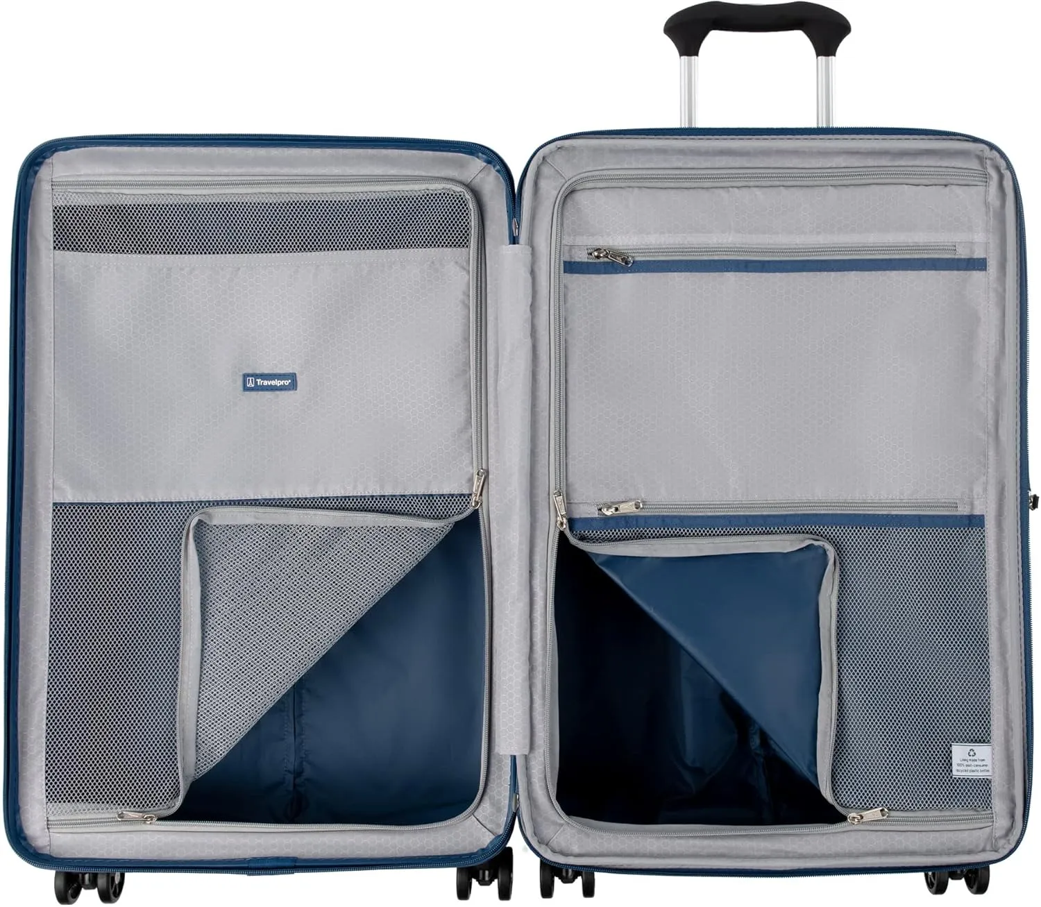 Travelpro Maxlite Air Hardside Expandable Checked Luggage, 8 Spinner Wheels, Lightweight Hard Shell Polycarbonate Suitcase, Ensign Blue, Checked Medium 25-Inch