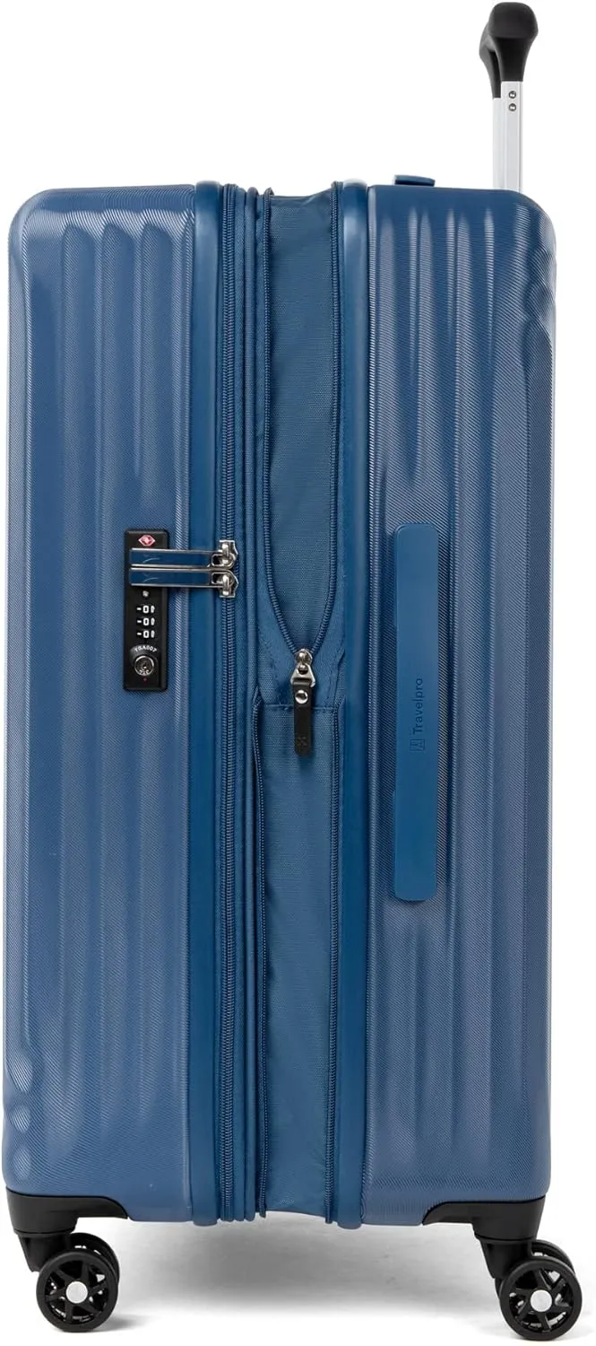 Travelpro Maxlite Air Hardside Expandable Checked Luggage, 8 Spinner Wheels, Lightweight Hard Shell Polycarbonate Suitcase, Ensign Blue, Checked Medium 25-Inch