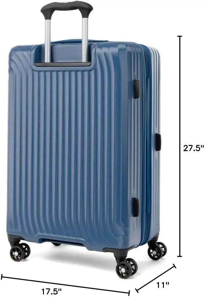 Travelpro Maxlite Air Hardside Expandable Checked Luggage, 8 Spinner Wheels, Lightweight Hard Shell Polycarbonate Suitcase, Ensign Blue, Checked Medium 25-Inch